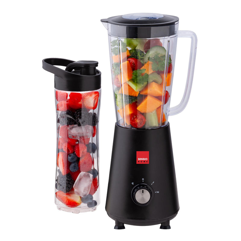 Sensio Home Personal Blender Smoothie Maker - BPA Free 1L & 600ml Portable Sports Bottles