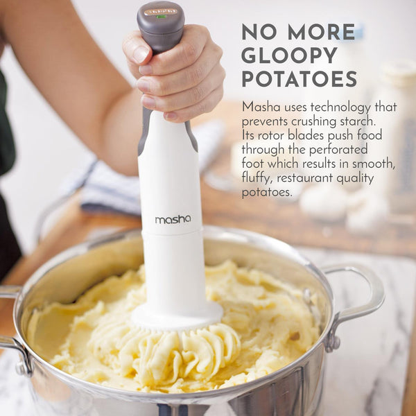 Masha by Sensio Home Official Electric Potato Masher | Hand Blender 3-in-1 Set Multi Tool - Blends, Purees and Whisks