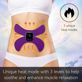 Sensio Spa Wireless TENS EMS & Heat Massager for Pain Relief, Nerve Muscle Stimulator With 19 Intensity Levels & 6 Modes, Purple