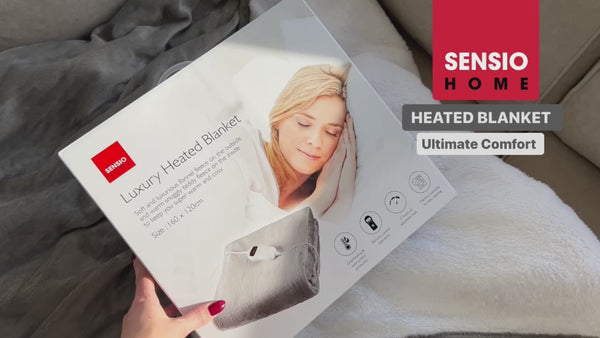 Sensio Home Luxury Heated Throw Electric Blanket Cream