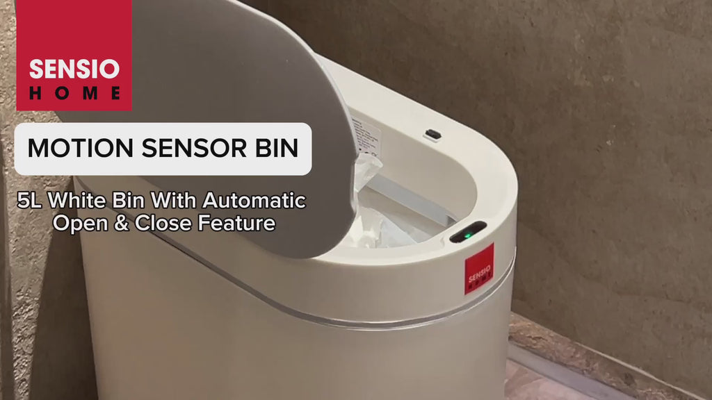 Sensio Home 5 Litre Waterproof Motion Sensor Trash Can Dust Bin with Auto Lid