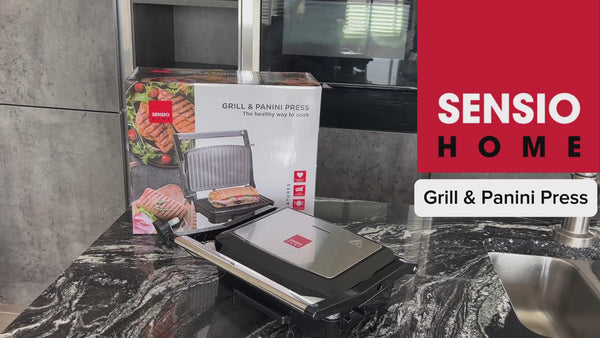 Sensio Home Panini Press, Sandwich Toaster & Health Grill - Non-Stick Easy Clean Plates
