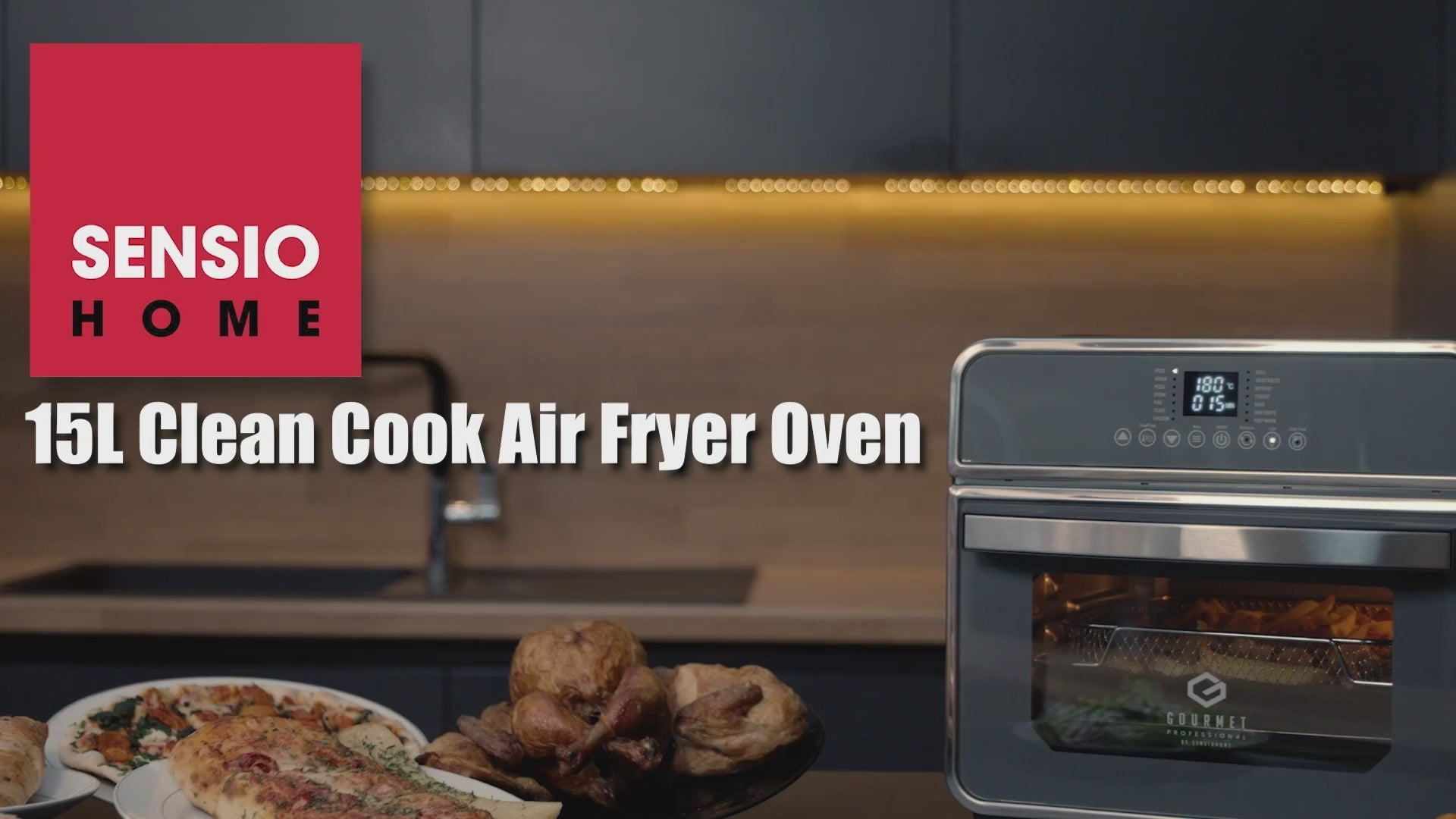 Sensio Home Gourmet Pro Clean Cook 15L Airfryer Oven - Dehydrator 1600W