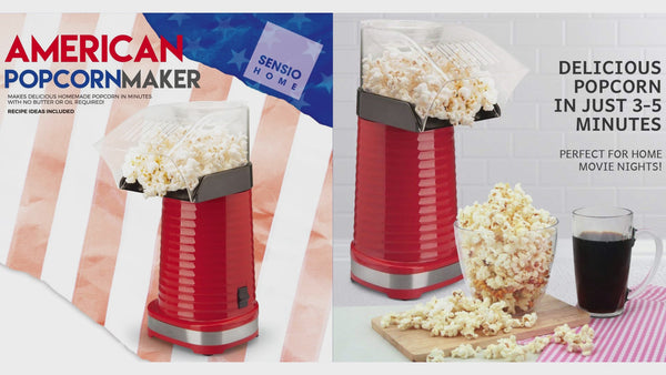 Sensio Home Popcorn Maker 1200W | Fat Free and Healthy