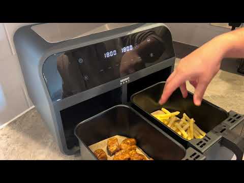Sensio Home Dual Basket Zone Large 8L Air Fryer, 8 in 1 with Smart Sync Finish, 2400W