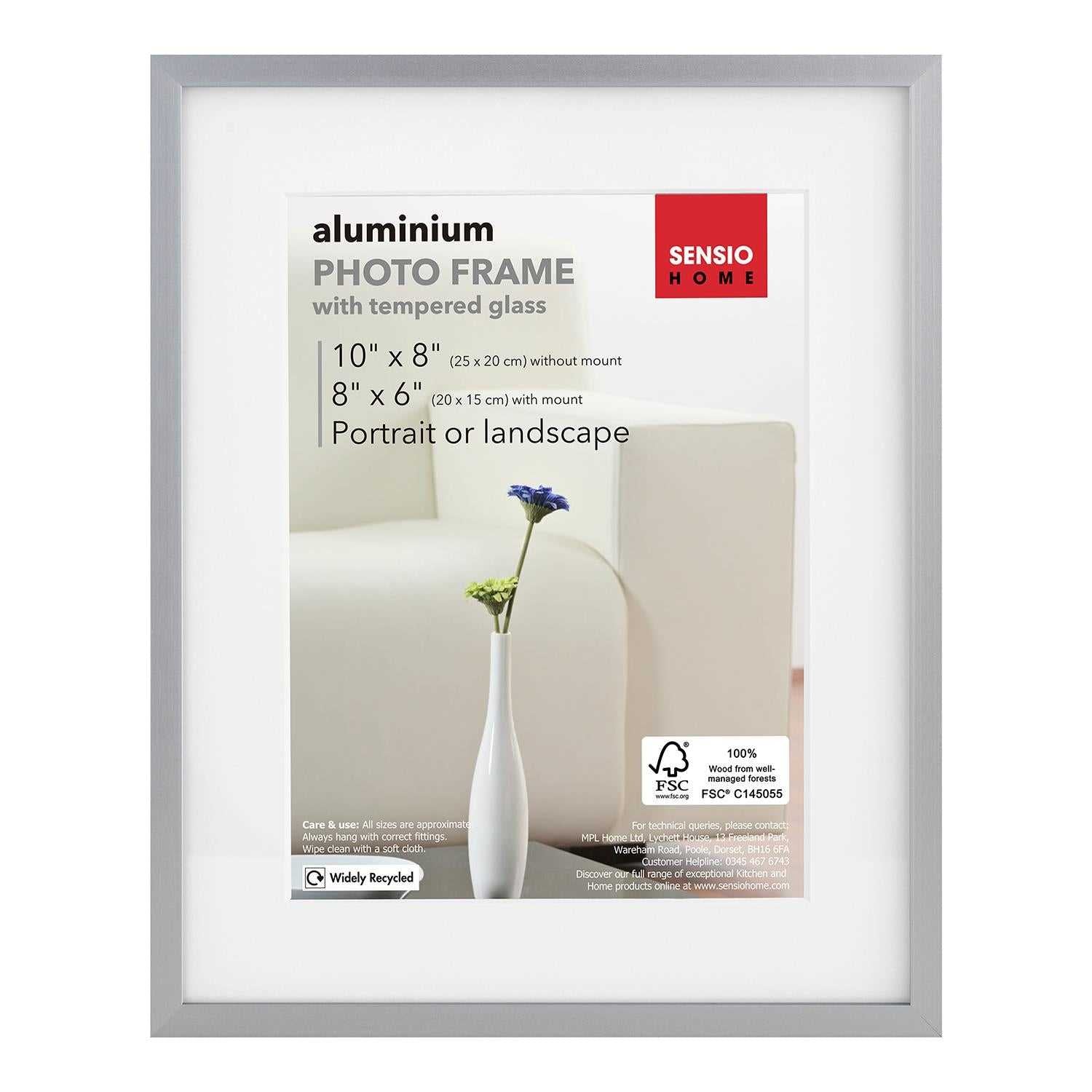 Sensio Home 3 Pack Photo Frame Aluminium Silver Various Sizes - SENSIO HOME