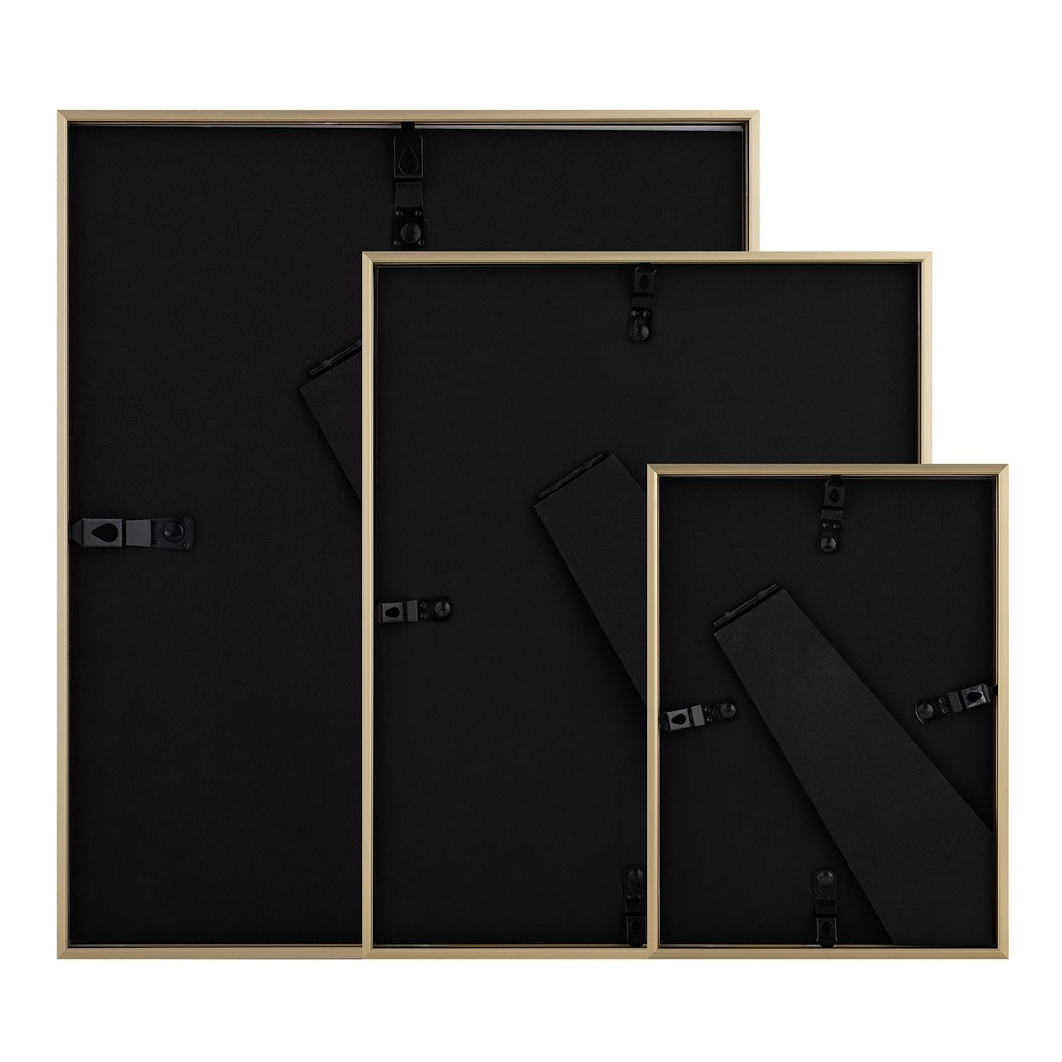 Sensio Home 3 Pack Photo Frame Aluminium Gold Various Sizes - SENSIO HOME