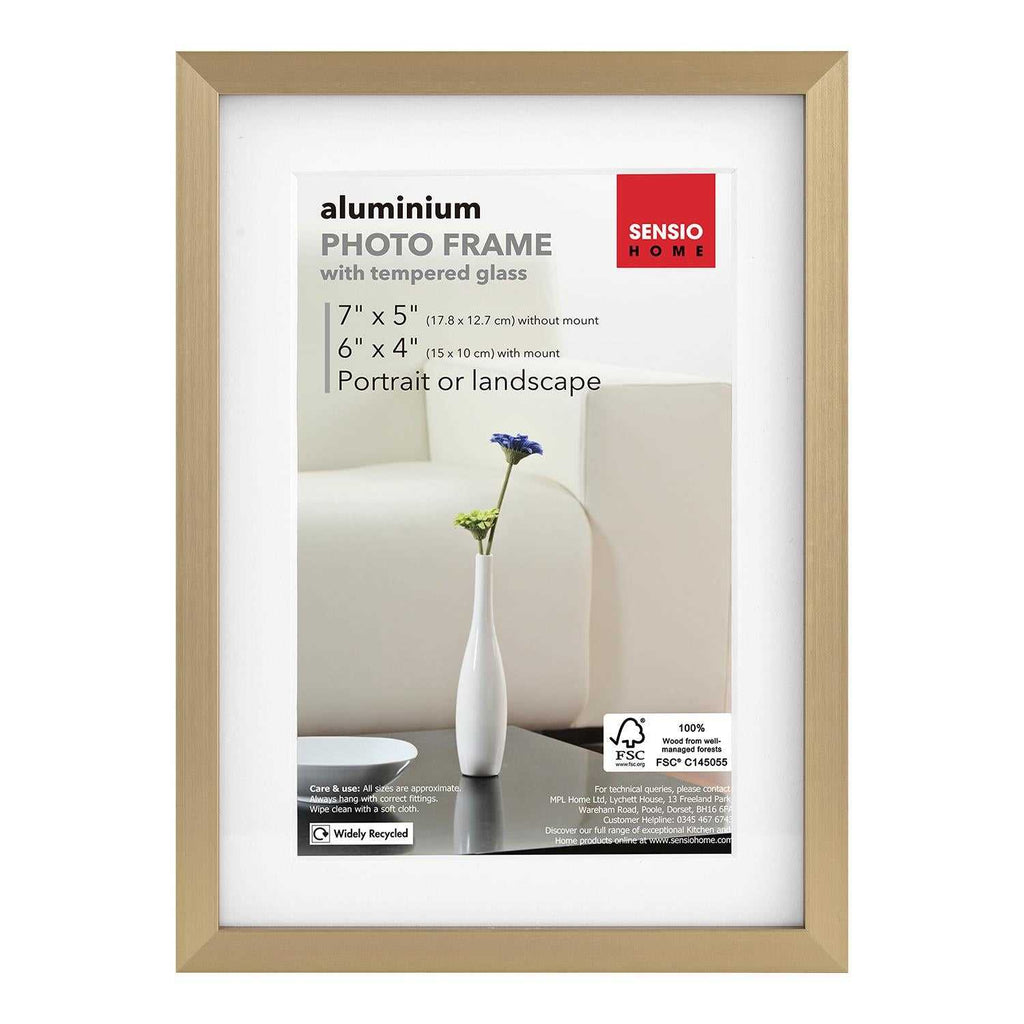 Sensio Home 3 Pack Photo Frame Aluminium Gold Various Sizes - SENSIO HOME