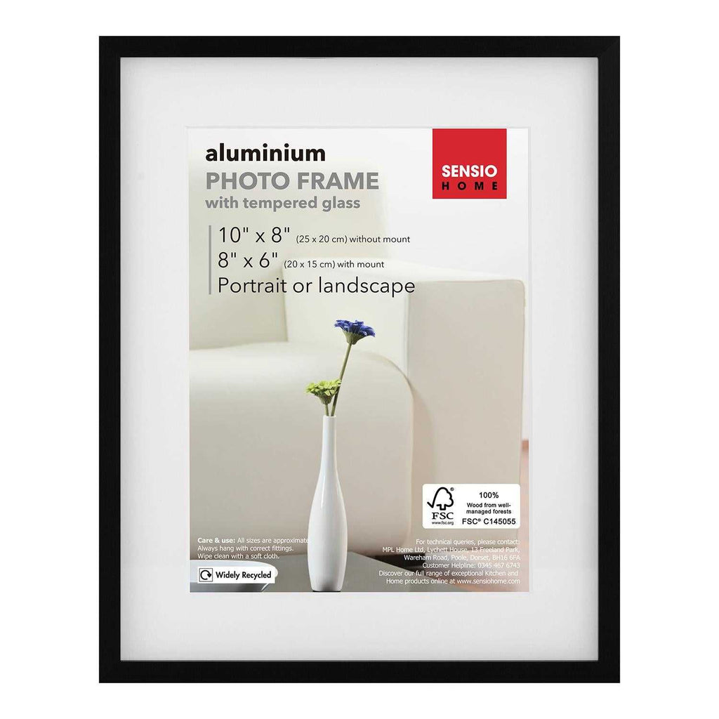 Sensio Home 3 Pack Photo Frame Aluminium Black Various Sizes - SENSIO HOME