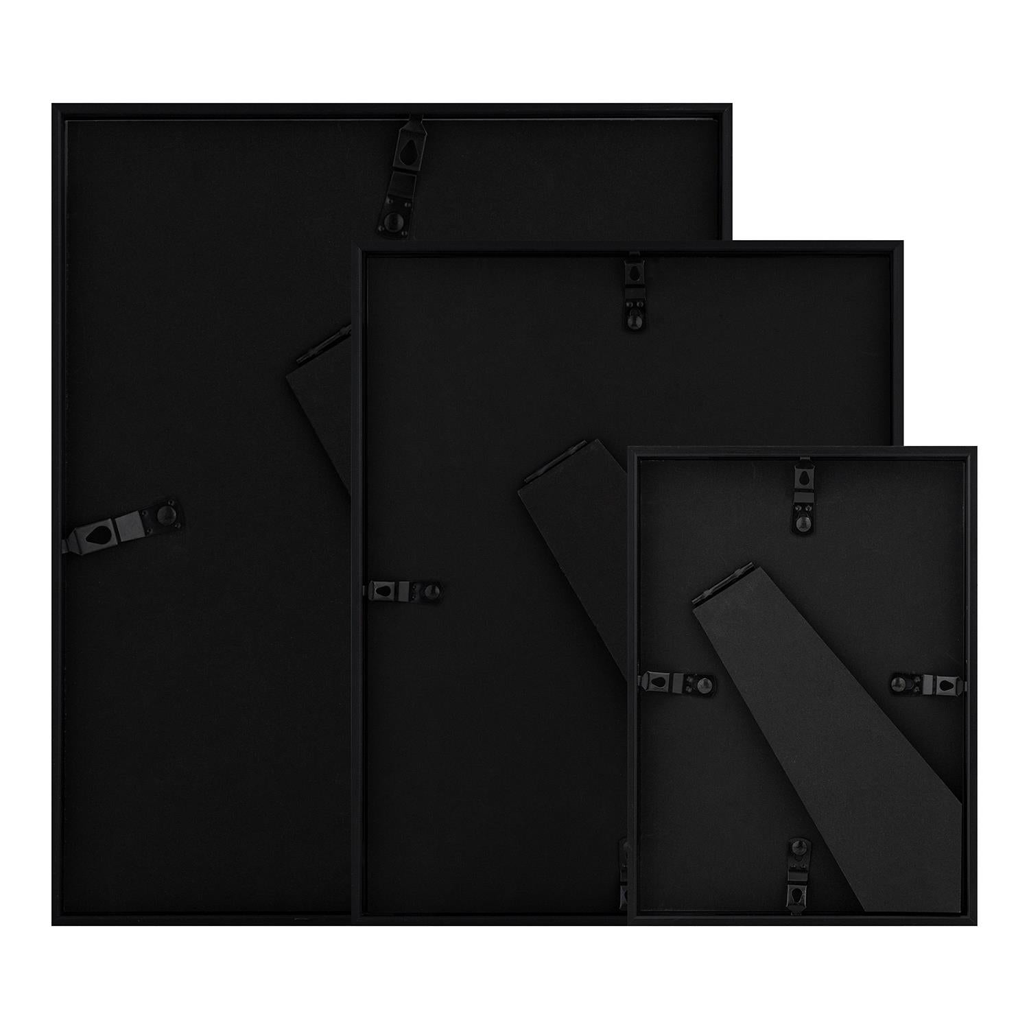 Sensio Home 3 Pack Photo Frame Aluminium Black Various Sizes - SENSIO HOME