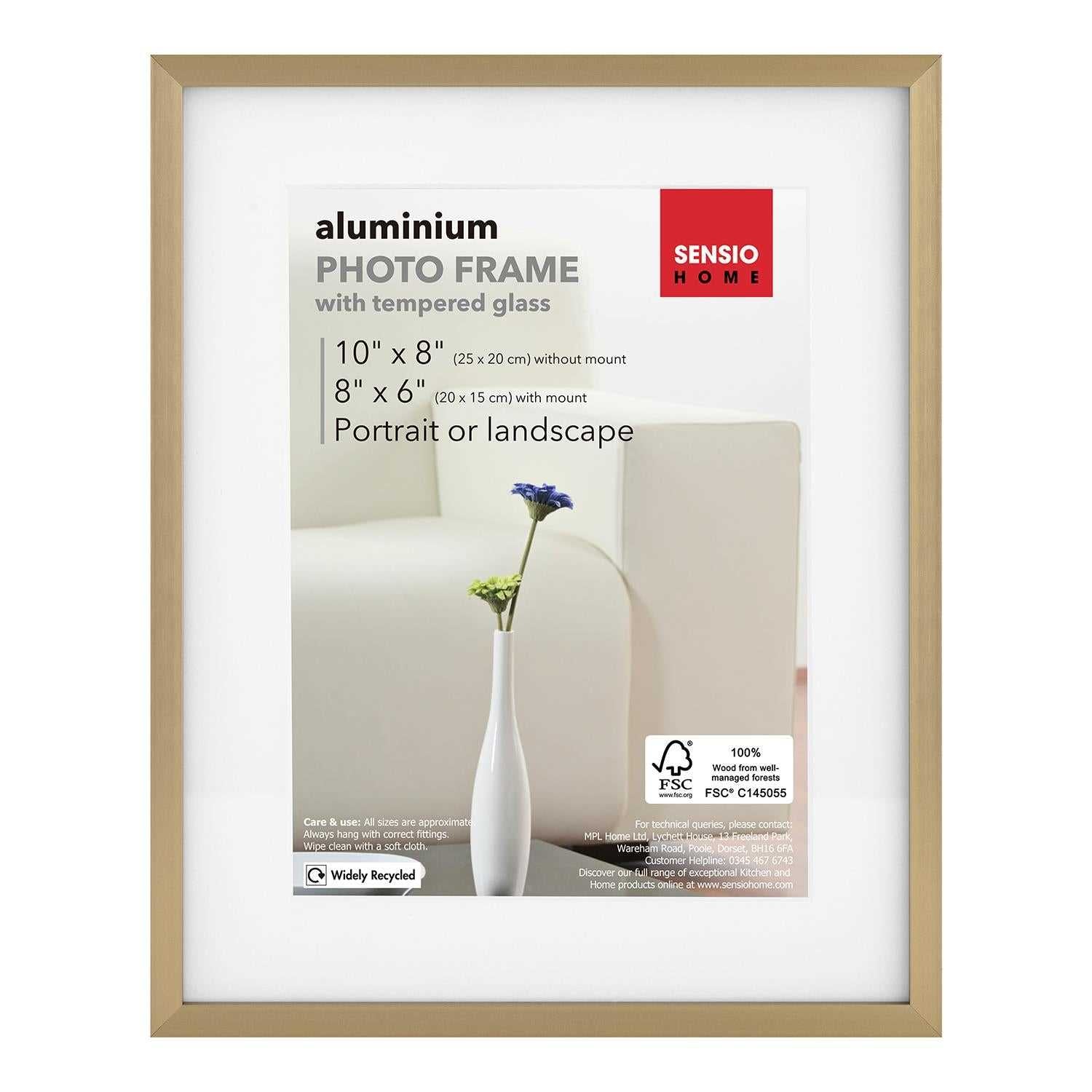Sensio Home 3 Pack Photo Frame Aluminium Gold Various Sizes - SENSIO HOME